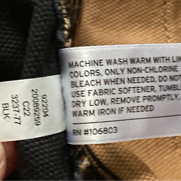 Duluth Trading Co Relaxed Fit Black Cotton Canvas Cargo Work Pants Men's 37"x28" - Picture 9 of 9